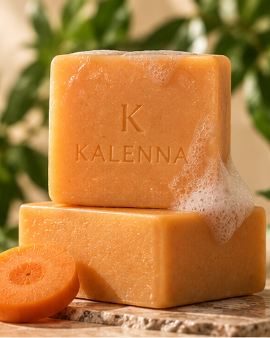 KALENNA Carrot Clay Soap – Natural Face Soap for Oily & Blemish-Prone Skin
